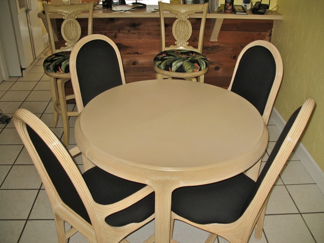 recovered and restored dining set